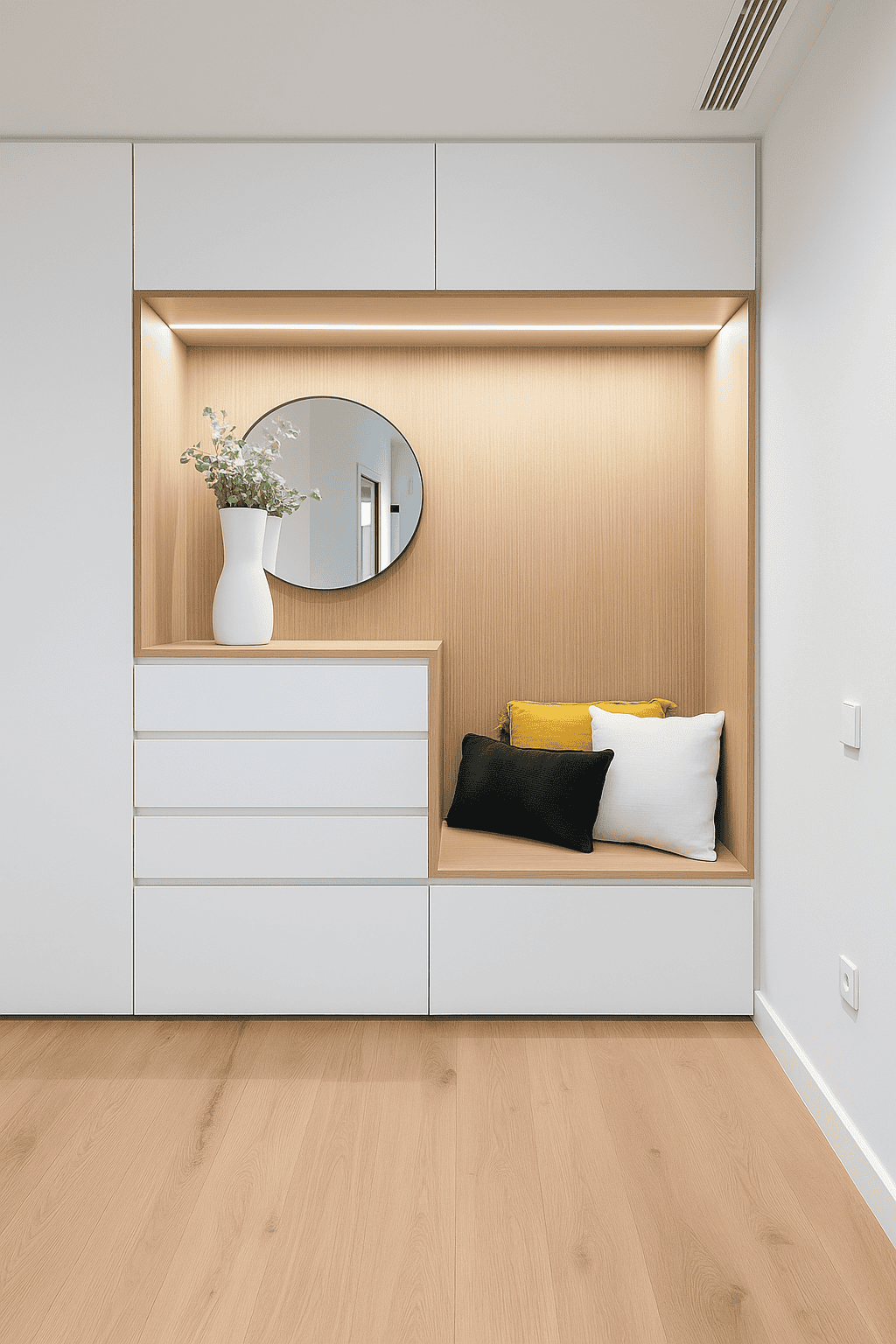 Armario modular instalado en una vivienda