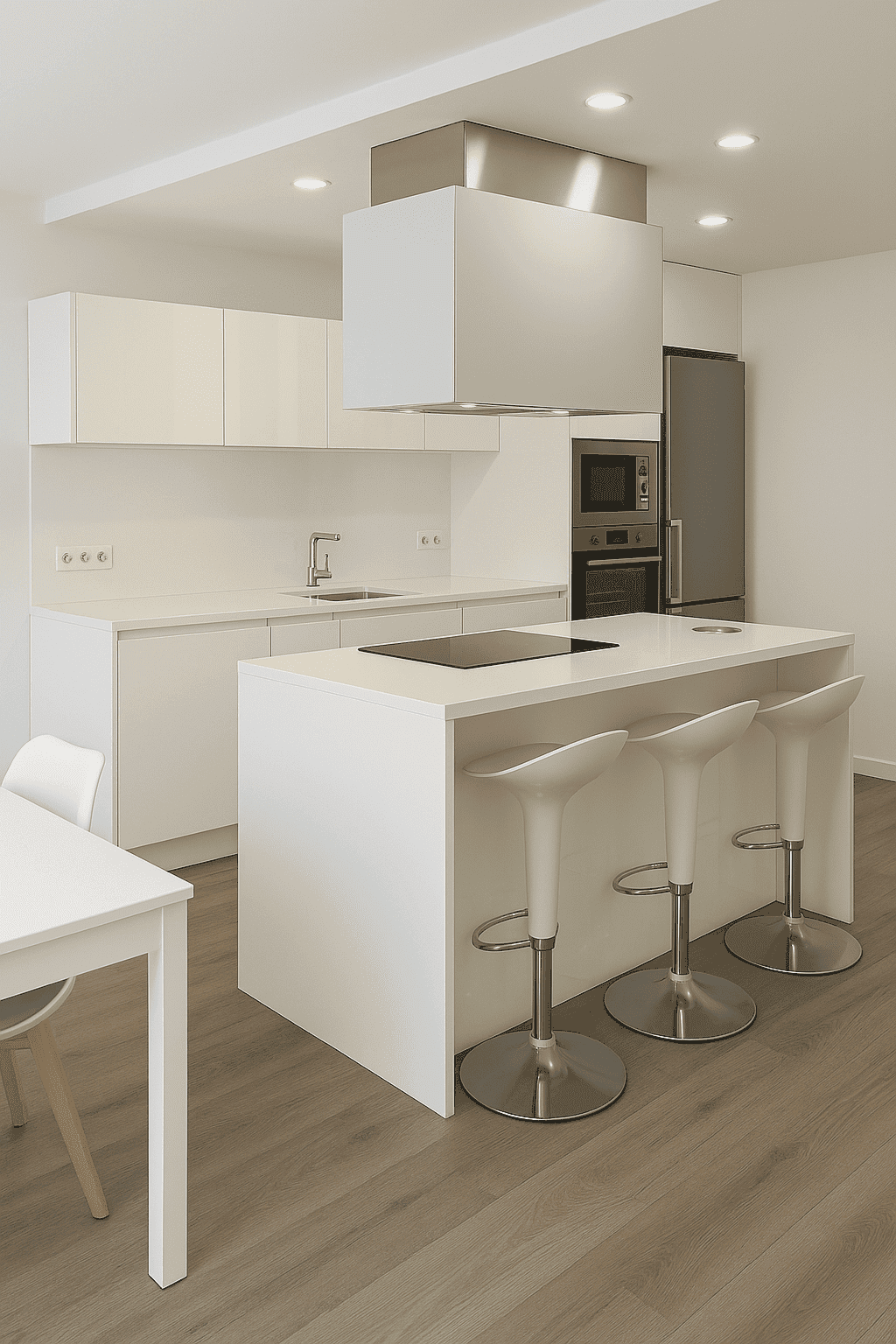 Reforma cocina con isla central