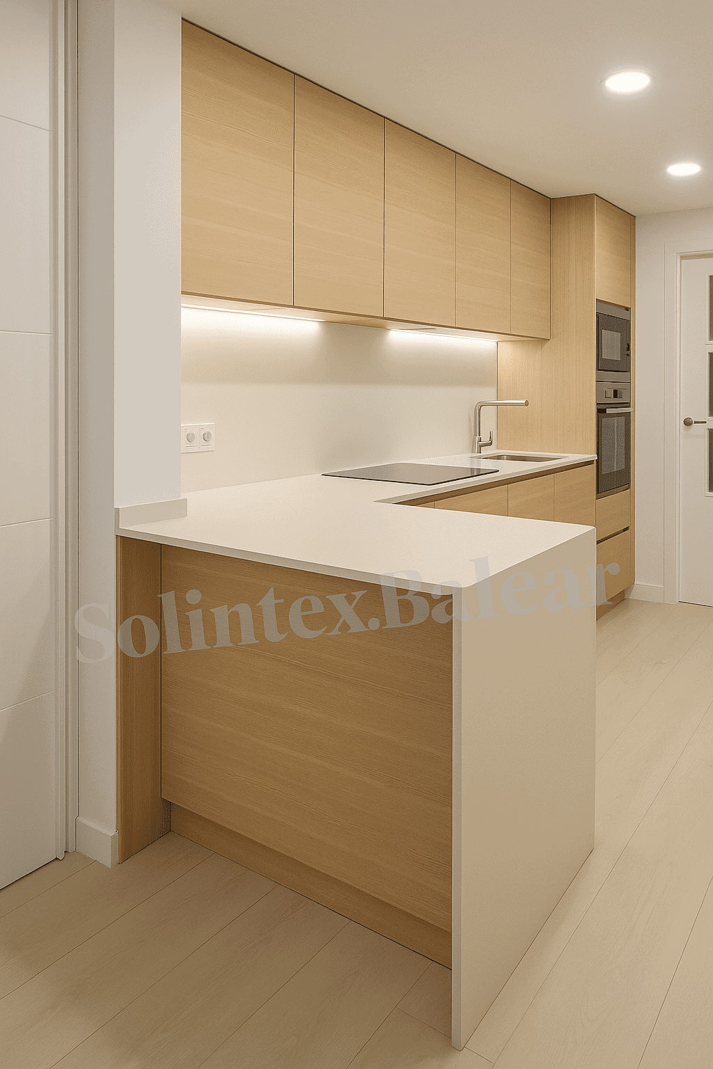 Reforma cocina madera contemporánea